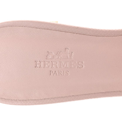 Hermes Epsom Oasis Sandals 36.5 Rose Porcelaine 7 of 8