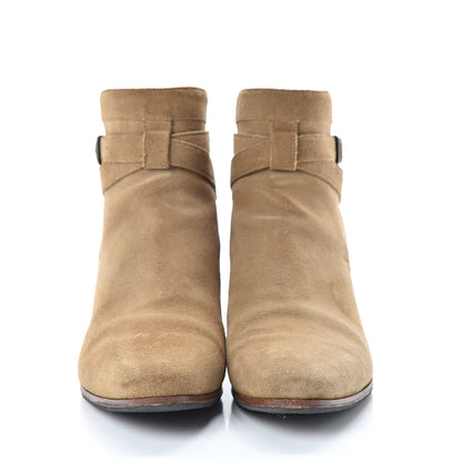 Saint Laurent Suede Womens Blake Ankle Boots 35 New Sigaro 2 of 17