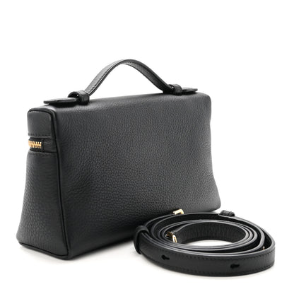 Loro Piana Grained Calfskin L19 Extra Pocket Pouch Black 3 of 9