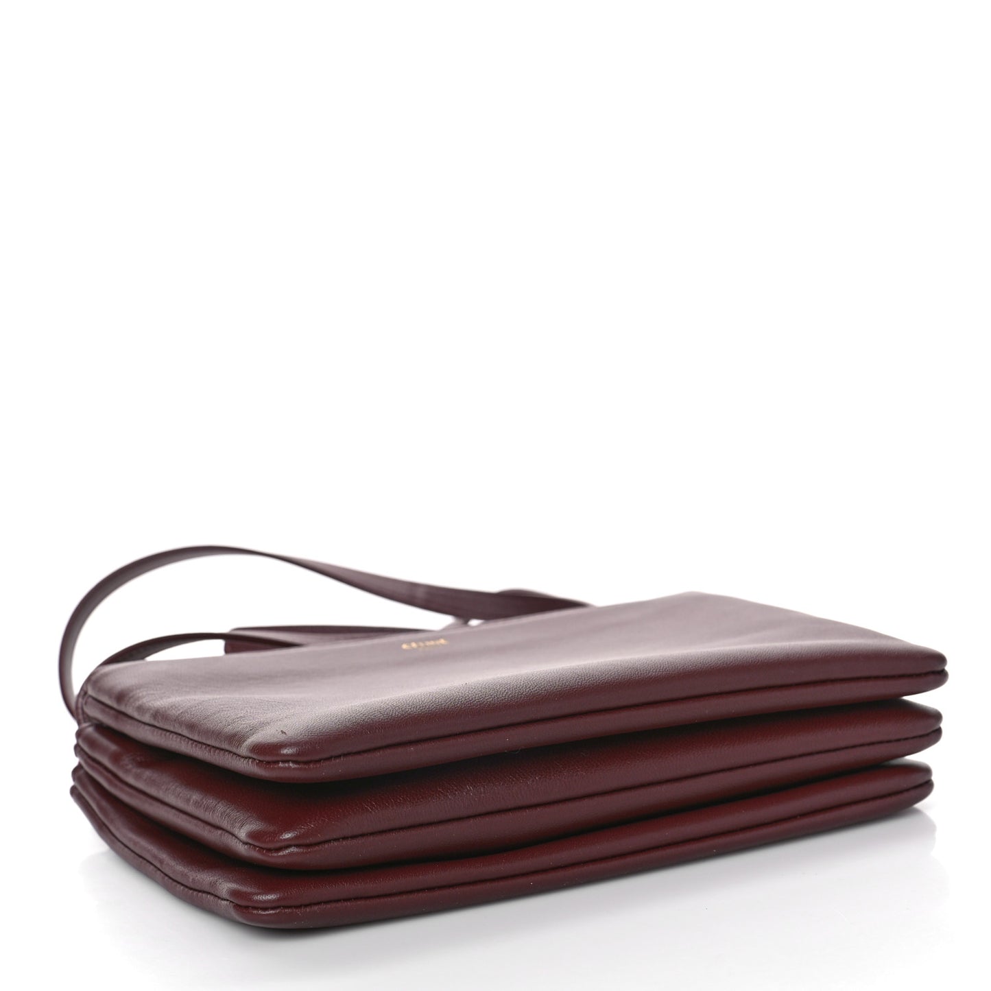 Smooth Lambskin Small Trio Crossbody Bag Burgundy