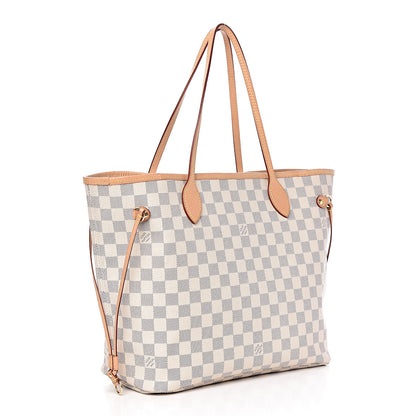 Louis Vuitton Damier Azur Neo Neverfull MM Rose Ballerine 4 of 28