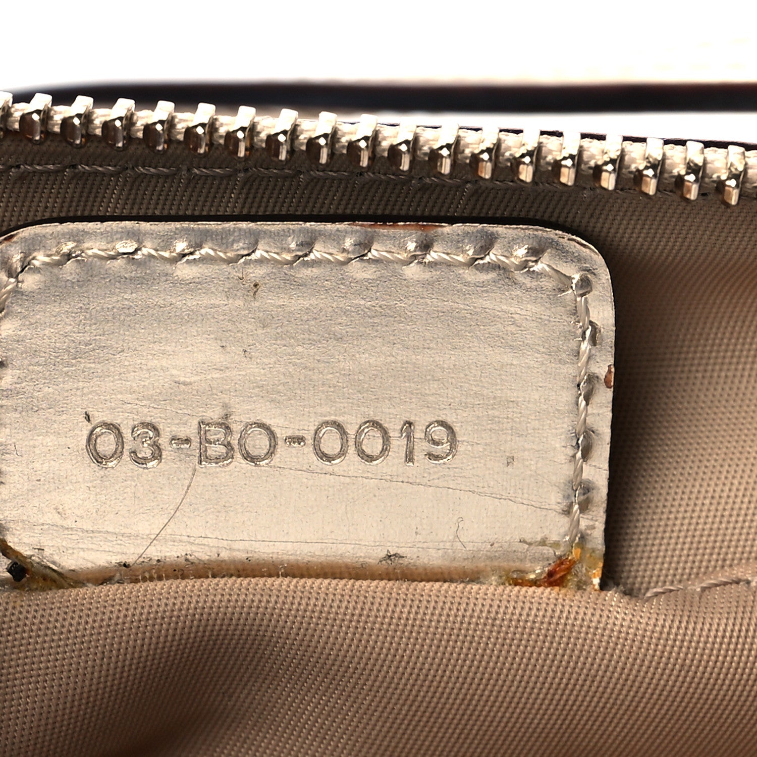 Christian Dior Metallic Patent Monogram Shoulder Bag Light Gold 7 of 10