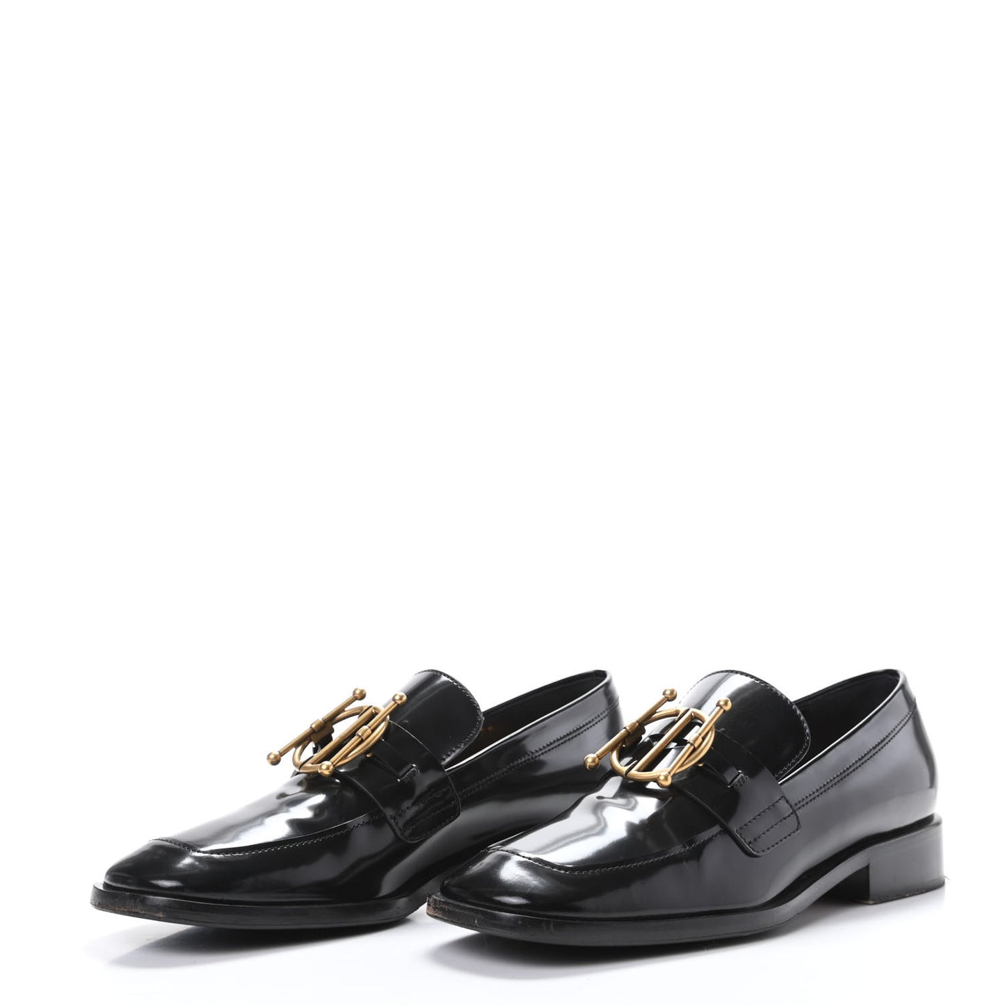 Shiny Calfskin Diordirection Loafers 36 Black