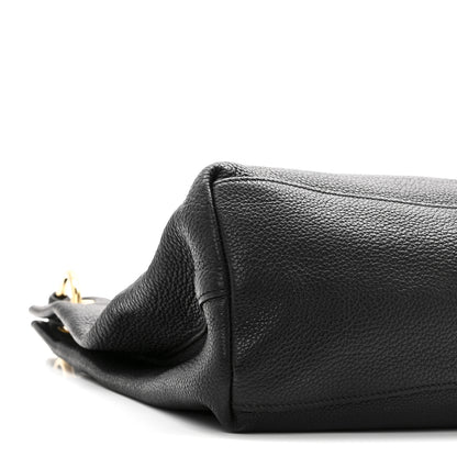 Prada Vitello Phenix Embossed Logo Hobo Black 8 of 9