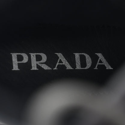 Prada Re-Nylon Gabardine Metal Triangle Logo Monolith Pouch Pocket 55mm Boots 39 Black 6 of 9