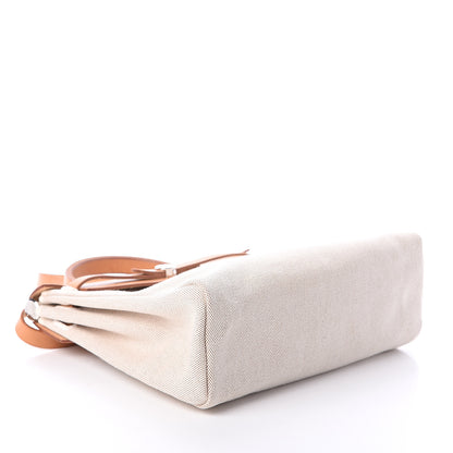 Hermes Toile Vache Calfskin Herbag 30 PM Natural 4 of 8