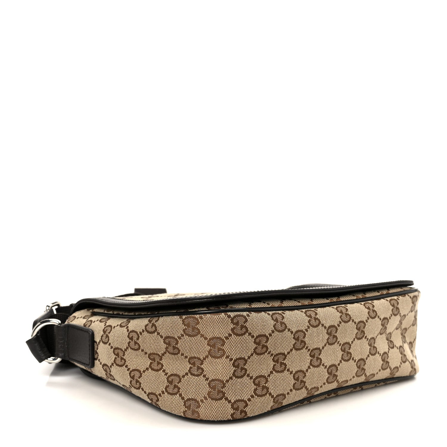 Gucci Monogram Flap Messenger Bag Beige Dark Brown 4 of 11