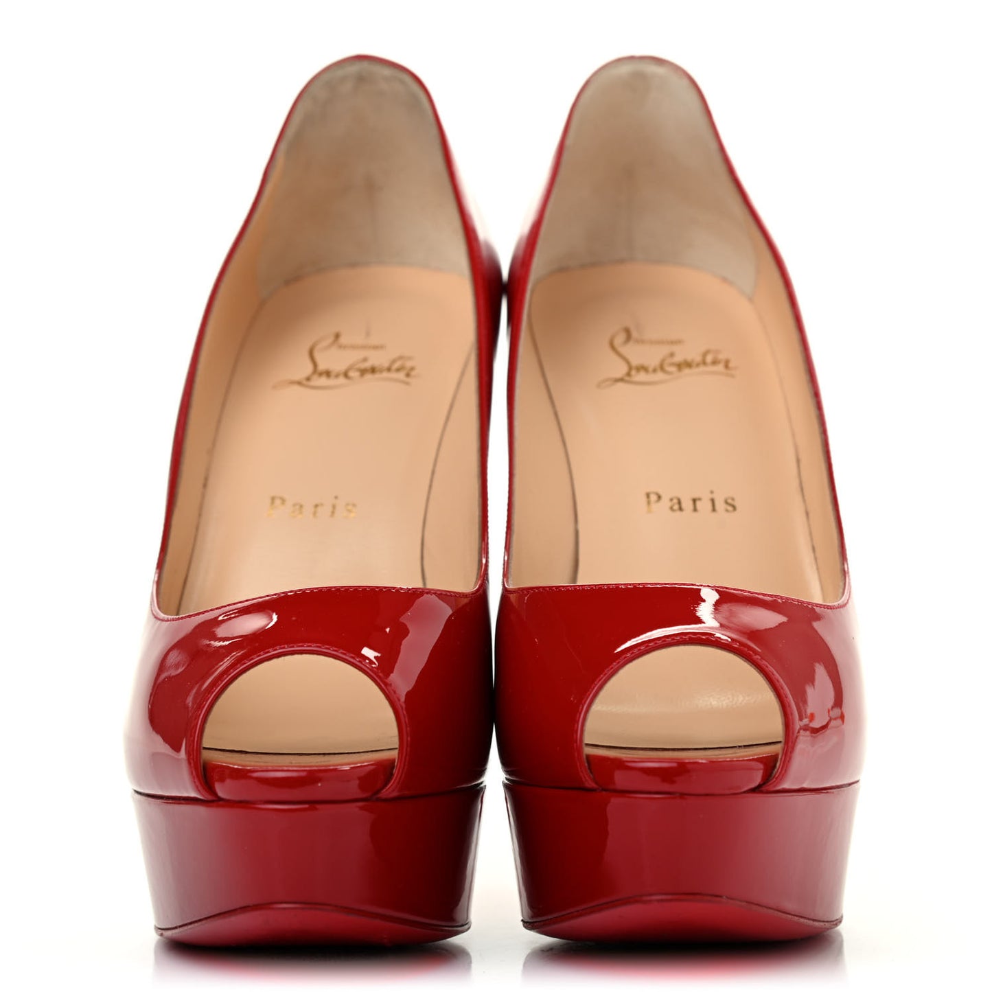 Patent Fetish Peep 140 Pumps 37.5 Flamenco Red
