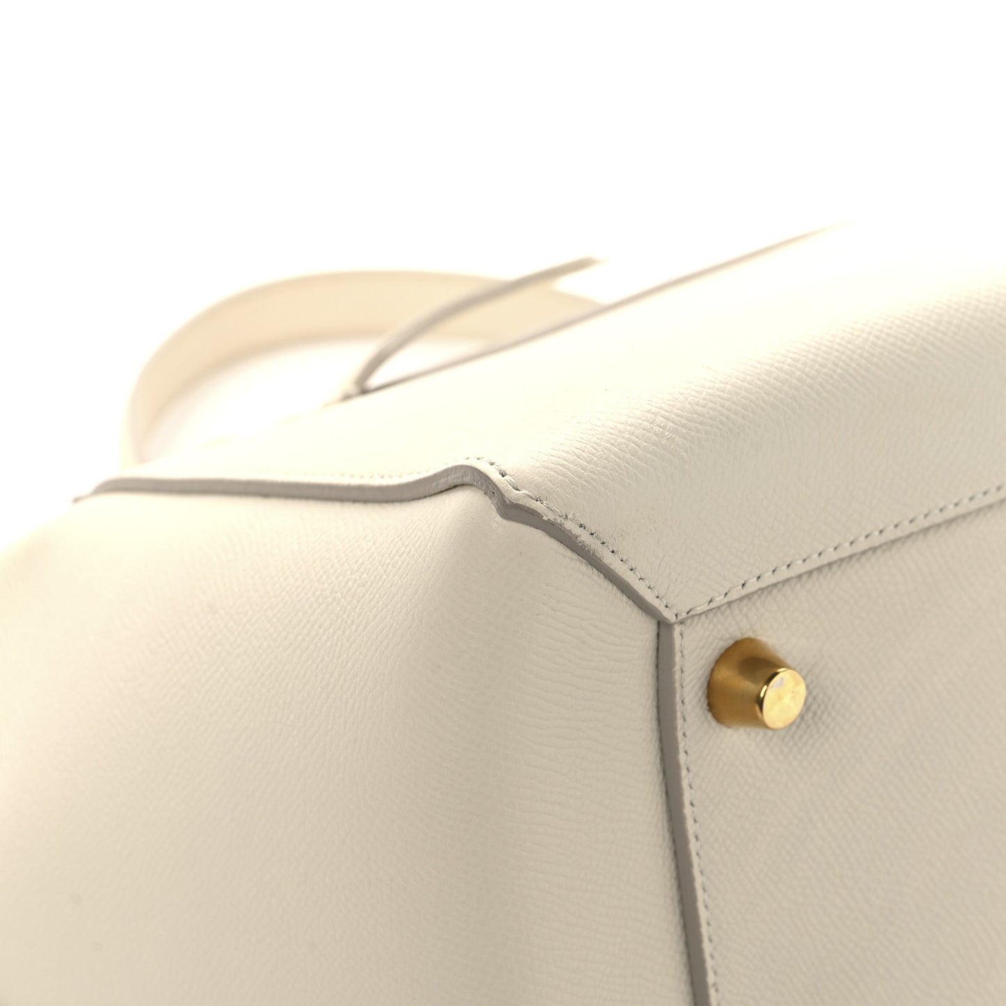Grained Calfskin Mini Belt Bag White