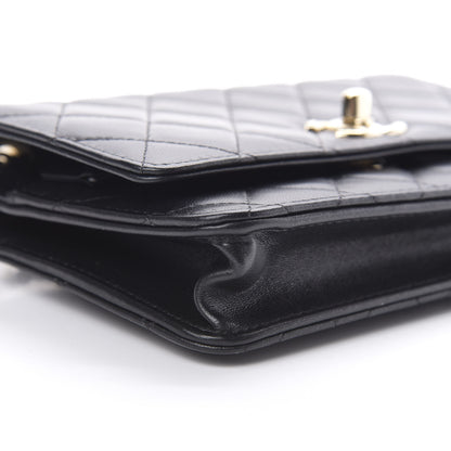 Chanel Lambskin Quilted Trendy CC Wallet On Chain WOC Black 10 of 15