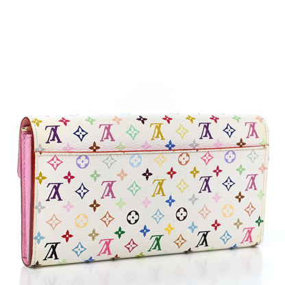 Louis Vuitton Monogram Multicolor Sarah Wallet NM White Litchi 2 of 4