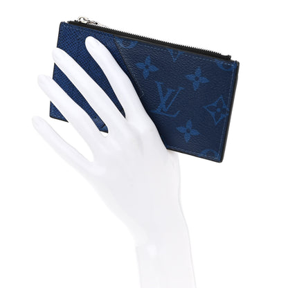 Louis Vuitton Monogram Taiga Coin Card Holder Cobalt 2 of 7