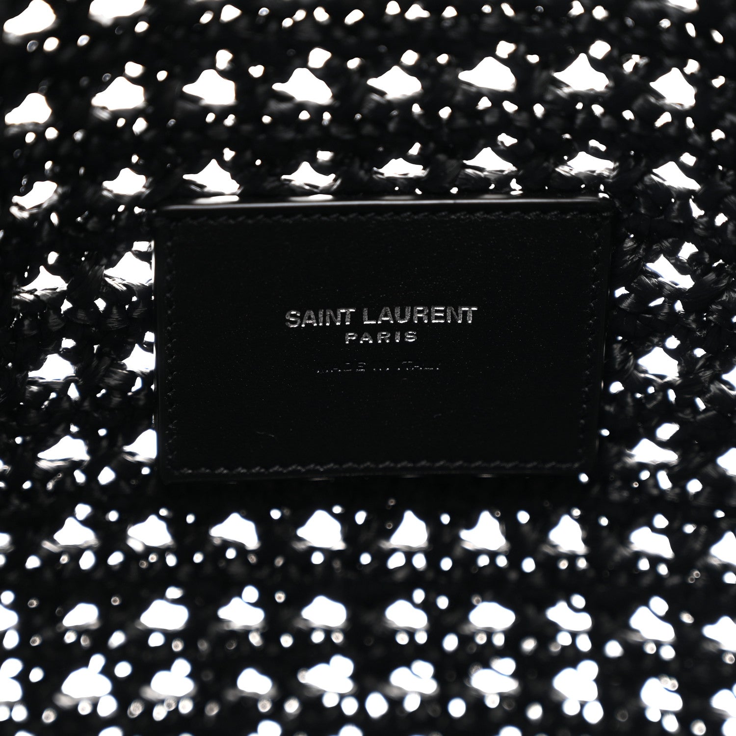 Saint Laurent Raffia Monogram Le 5 A 7 Medium Tote Black 6 of 10