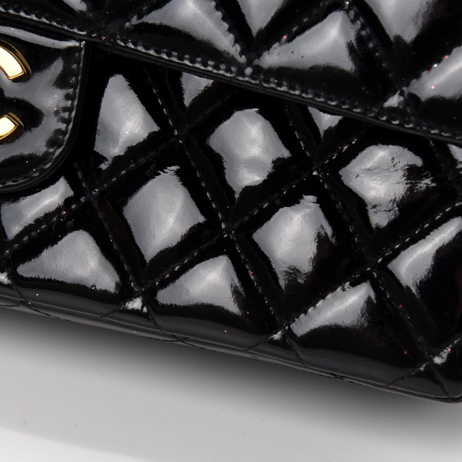 Chanel Patent Quilted Medium Double Flap Black 10 of 18