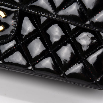 Chanel Patent Quilted Medium Double Flap Black 10 of 18