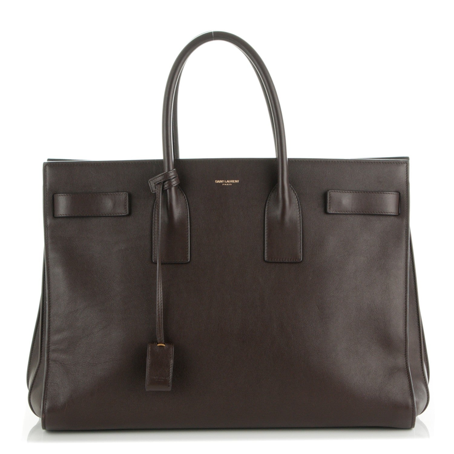 Saint Laurent Calfskin Large Sac De Jour Carryall Dark Brown 1 of 7
