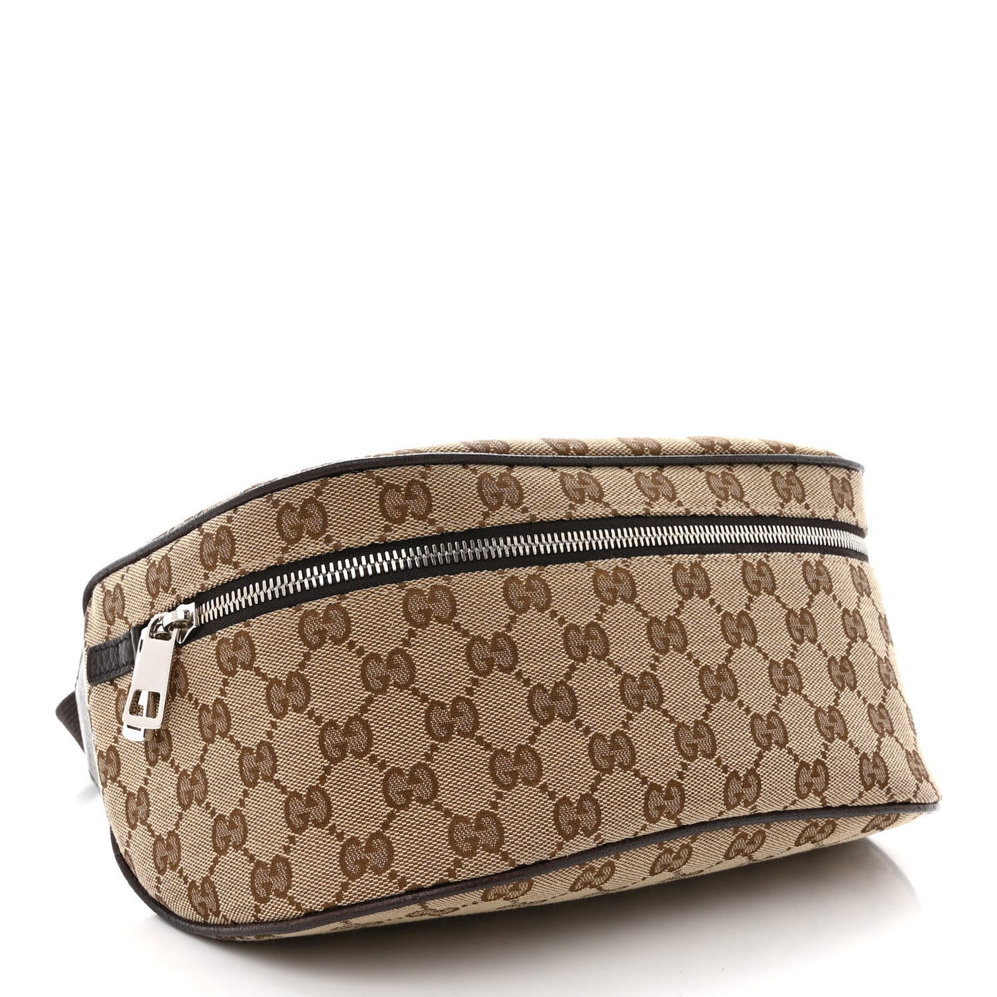 Monogram Dollar Calfskin Waist Pouch Beige Ebony Testa di Moro Marrone Scuro