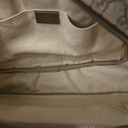 Gucci Soft GG Supreme Monogram Textured Dollar Calfskin Web Ophidia Pouch Pocket Belt Bag Beige Ebony New Acero Black 5 of 10