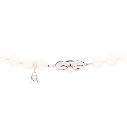 Mikimoto 18K White Gold Akoya Pearl 7-7.5mm Strand Necklace 18.5" 3 of 3