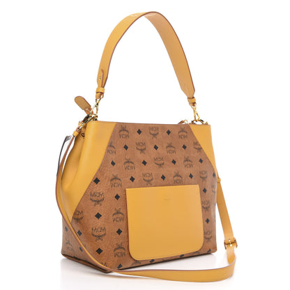 MCM Visetos Medium Klara Hobo Cognac Yellow 3 of 10