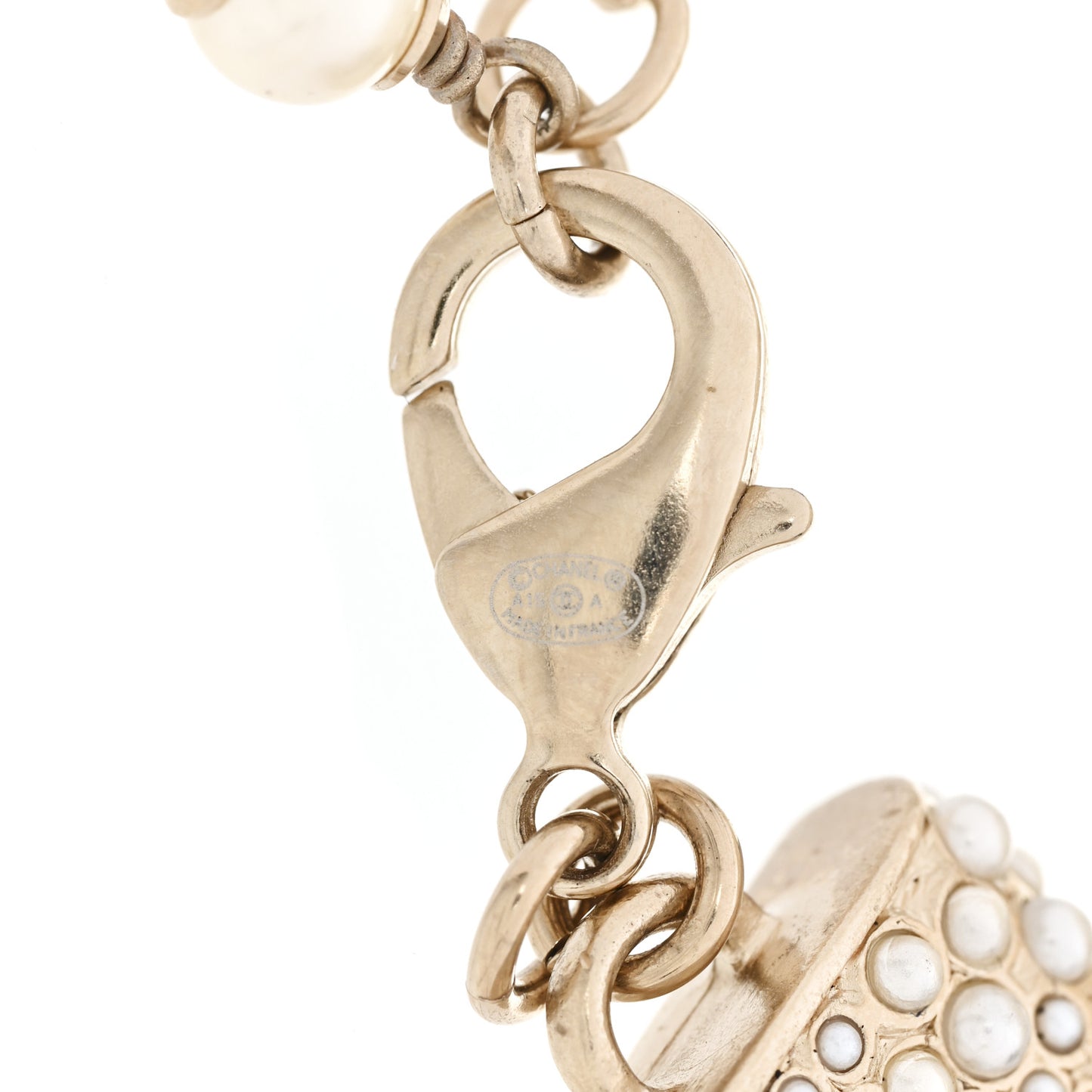 Pearl Velvet CC Bracelet Blue