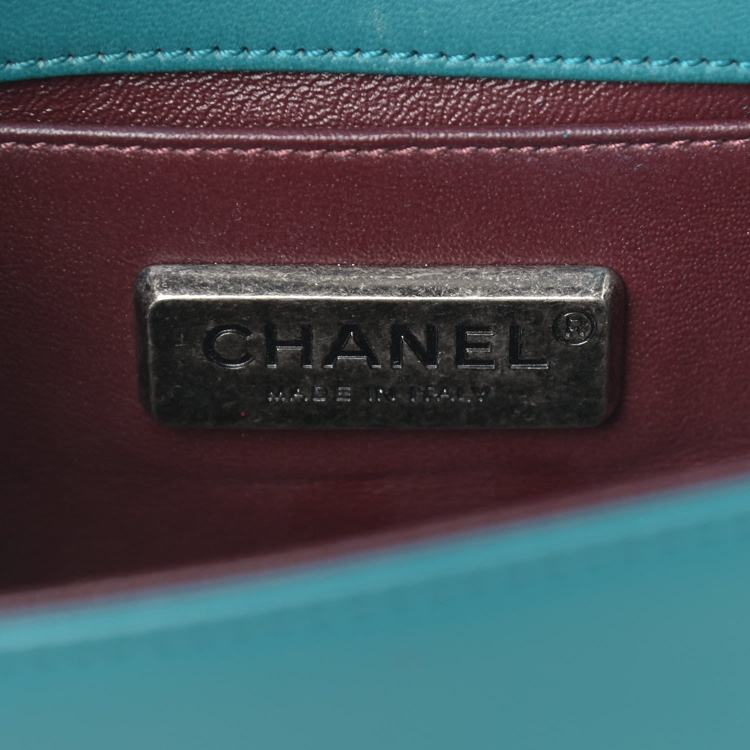 Chanel Orylag Rabbit Fur Calfskin Small Boy Flap Turquoise 6 of 11
