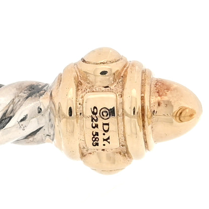 David Yurman Sterling Silver 14K Yellow Gold Diamond Renaissance Ring 50 5.5 4 of 4