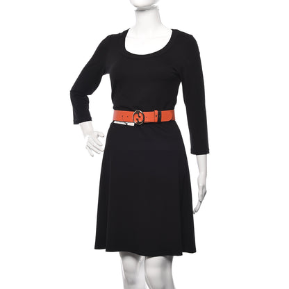 Gucci Calfskin 1973 Reversible Belt 90 36 Orange Black 2 of 9