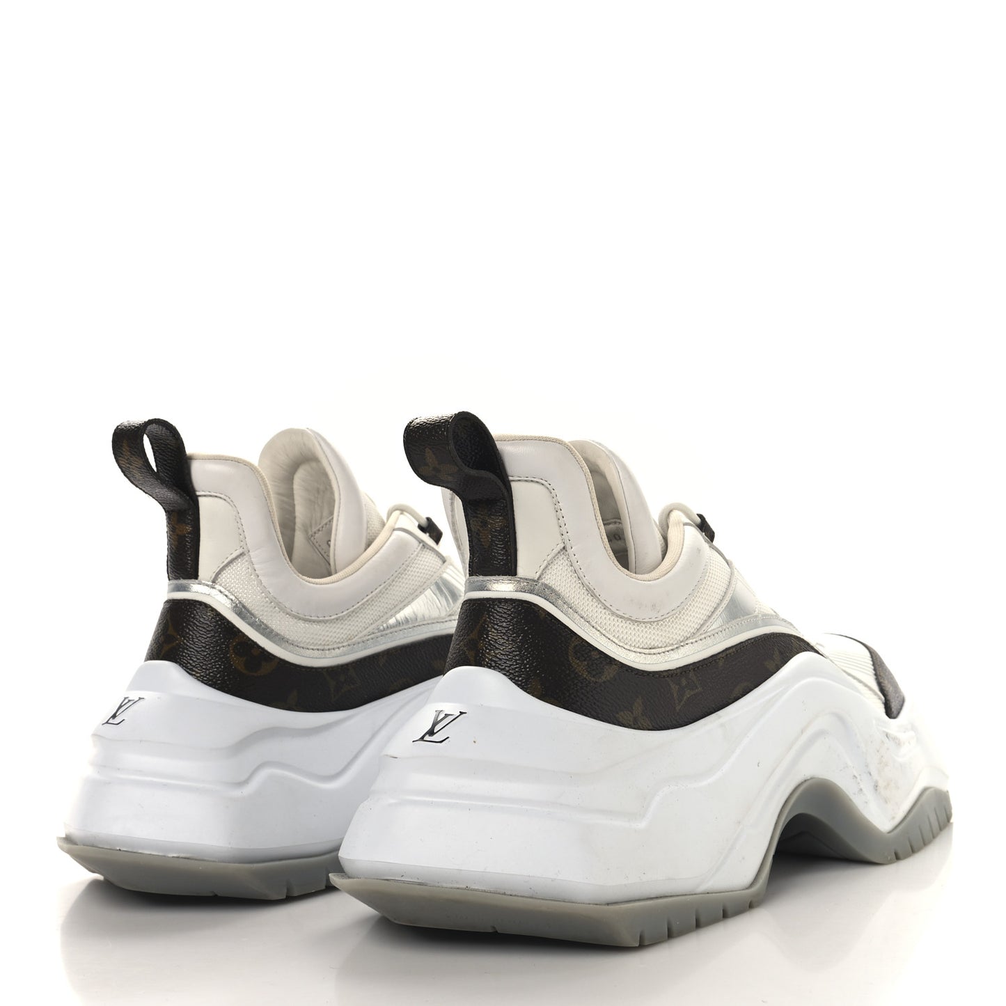 Calfskin Monogram Mens LV Archlight 2.0 Platform Sneakers 9 White