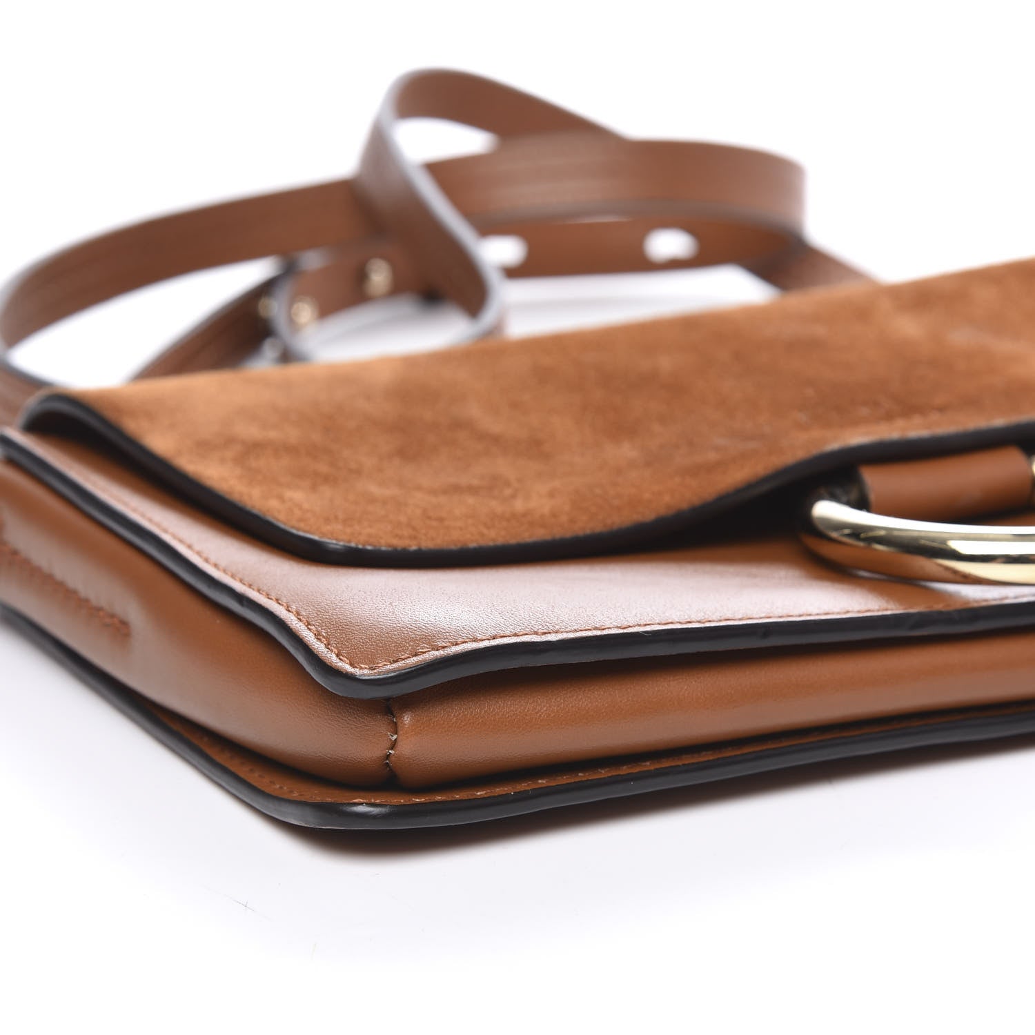 Chloe Suede Calfskin Small Faye Shoulder Bag Woody 6 of 10