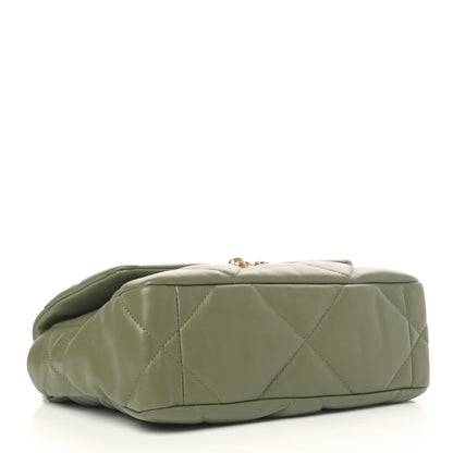 Chanel Lambskin Quilted Medium Chanel 19 Flap Green 3 of 4