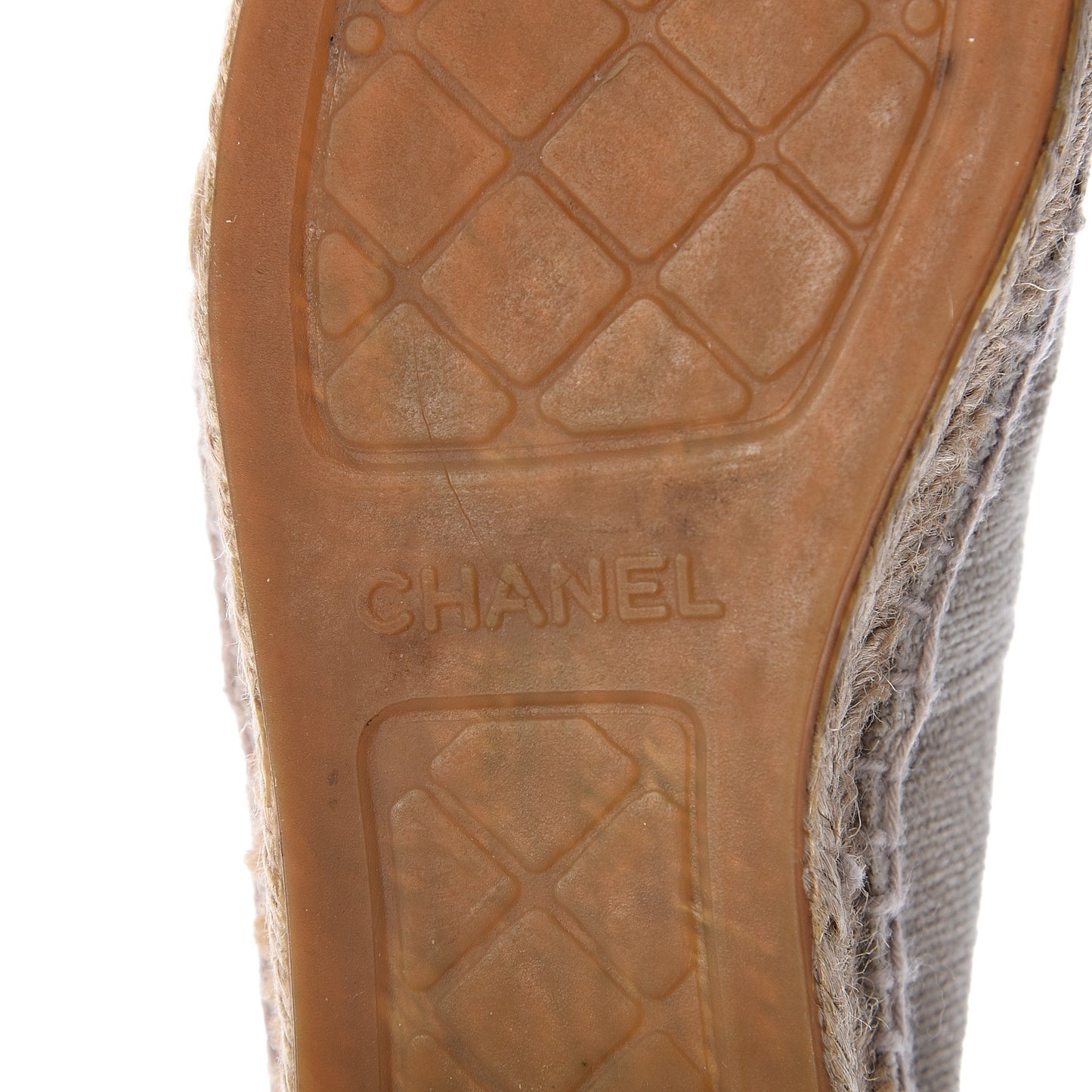 Toile Sequin CC Espadrilles 37 Beige Black