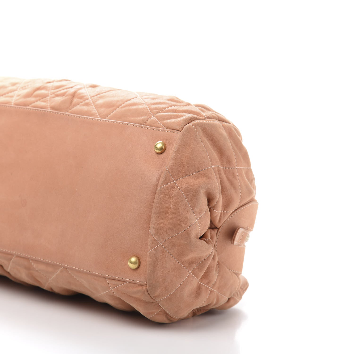 Chanel Iridescent Calfskin Chic Quilt Bowling Bag Dark Beige 9 of 13