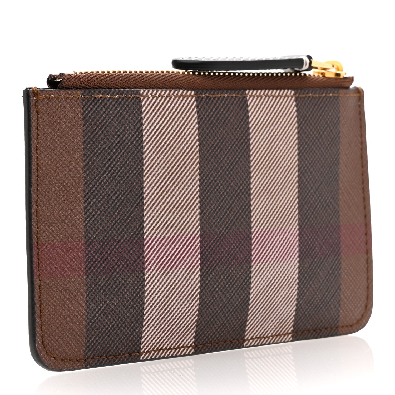 Burberry Kelbrook Exaggerated Check Canvas Card Case Birch Brown 3 of 7