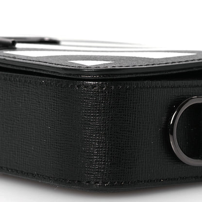 Off-White Saffiano Striped Mini Diag Binder Clip Bag Black White Yellow 11 of 13