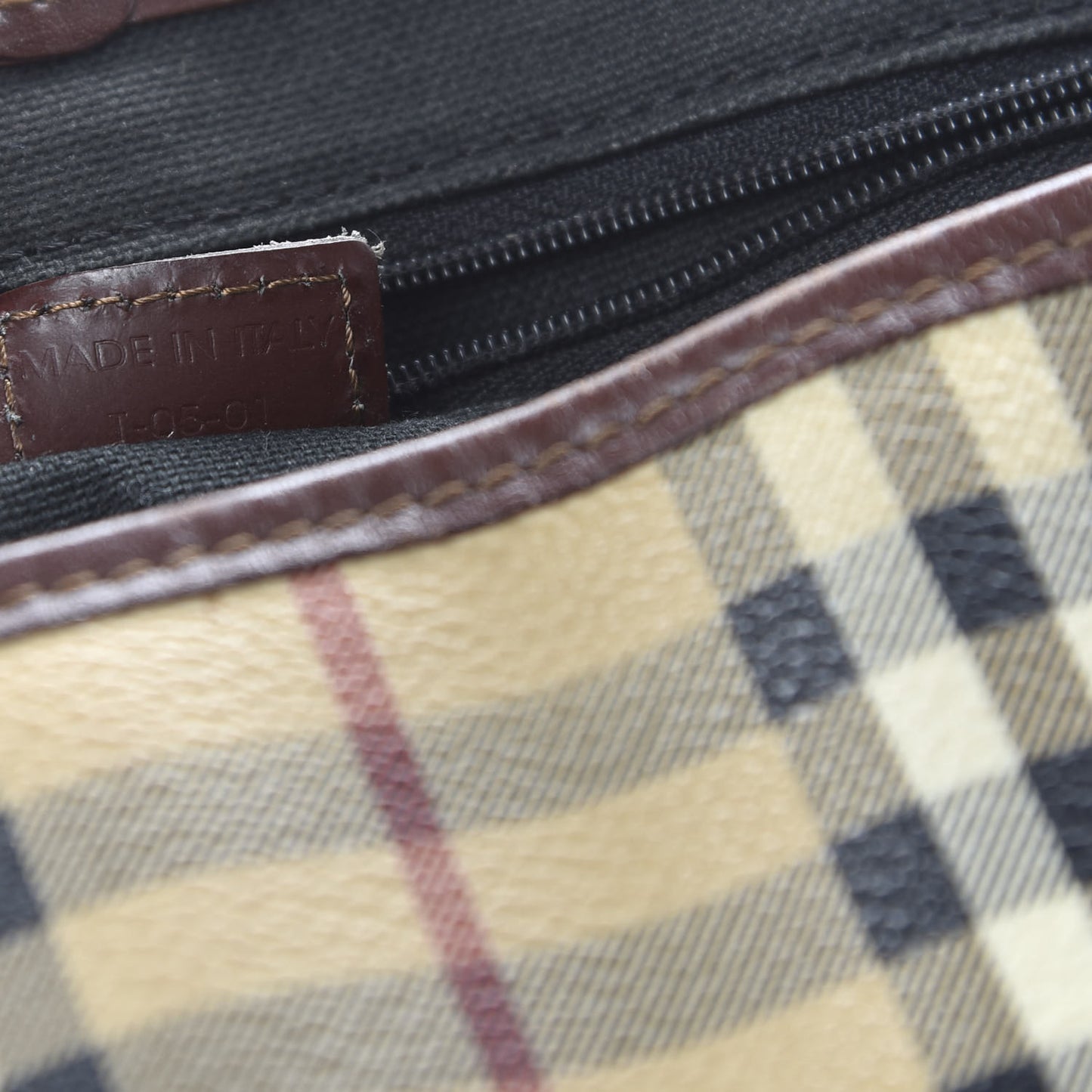 Haymarket Check Buckle Satchel Chocolate