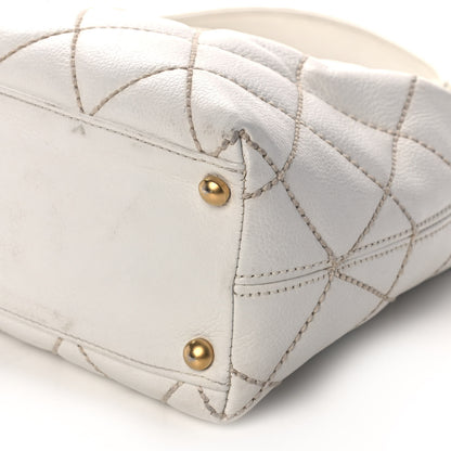 Chanel Calfskin Wild Stitch Surpique Hobo Ivory 11 of 13