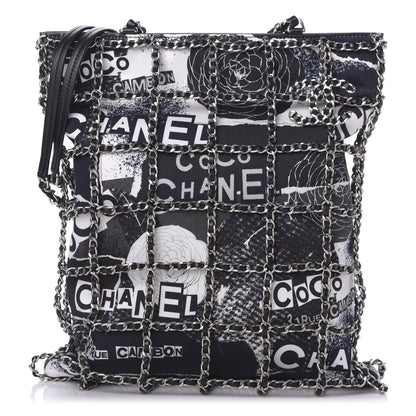 Chanel Canvas Large Shopping Chain Tote Black White 1 of 9