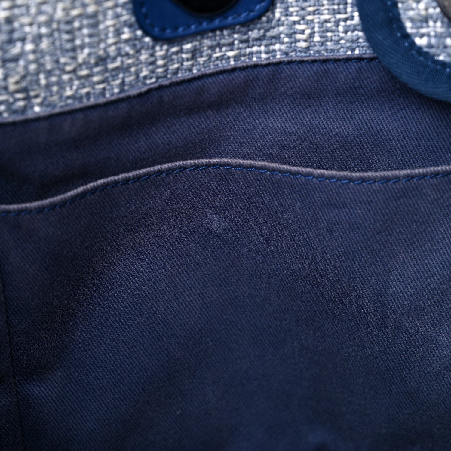 Chanel Woven Straw Raffia Small Deauville Tote Blue 14 of 18