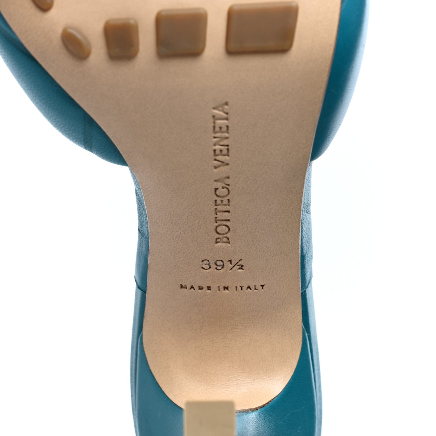 Nappa Quilted Rubber Lido Mule Sandals 39.5 Duck Green