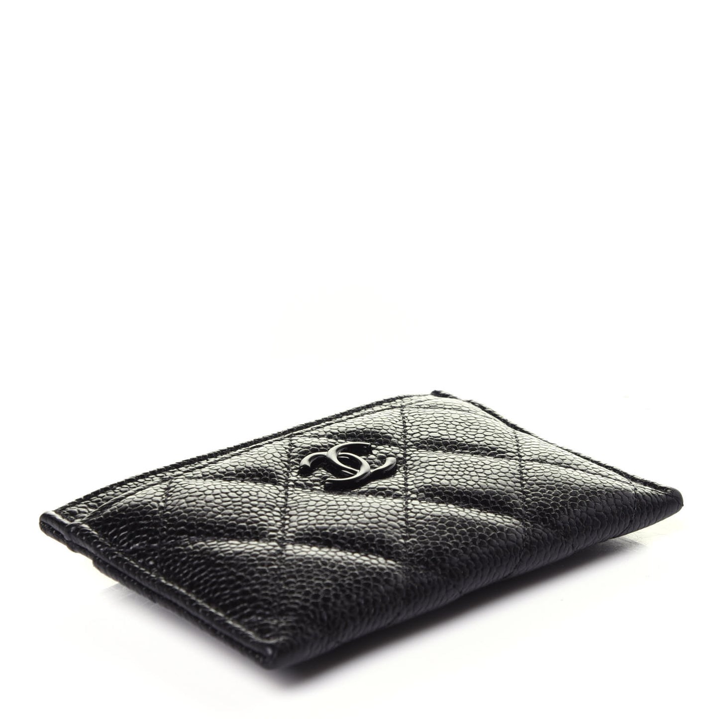 Caviar Quilted Incognito Card Holder Black