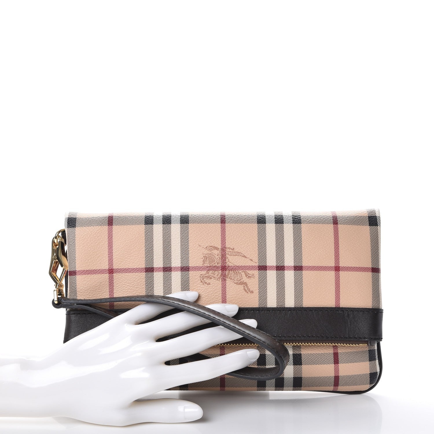 Burberry Haymarket Check Adeline Foldover Clutch Brown 2 of 7