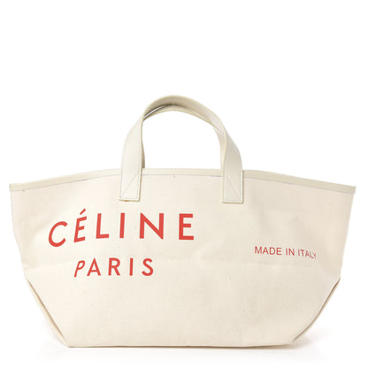 Celine Textile Small Made In Tote Natural Red 1 of 12
