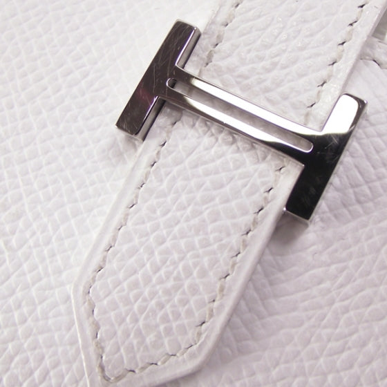 Hermes Epsom Leather Bearn Bi-Fold Wallet White 11 of 11