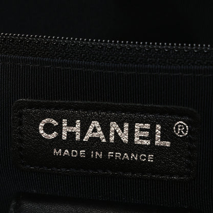 Chanel Tweed Paint Splatter Print Flap Black White 6 of 10