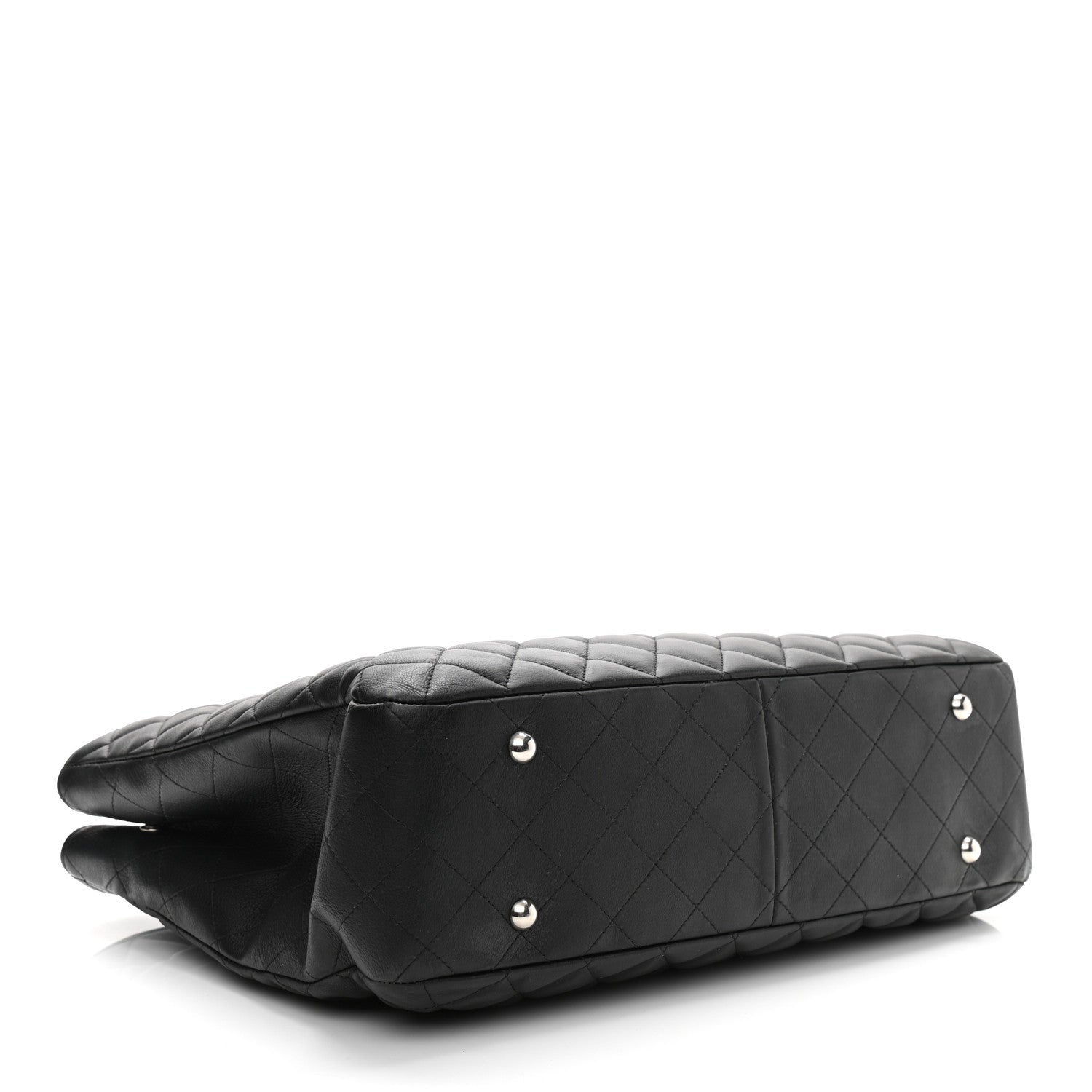 Chanel Calfskin Quilted Large Classic Shopping Tote Black 4 of 11