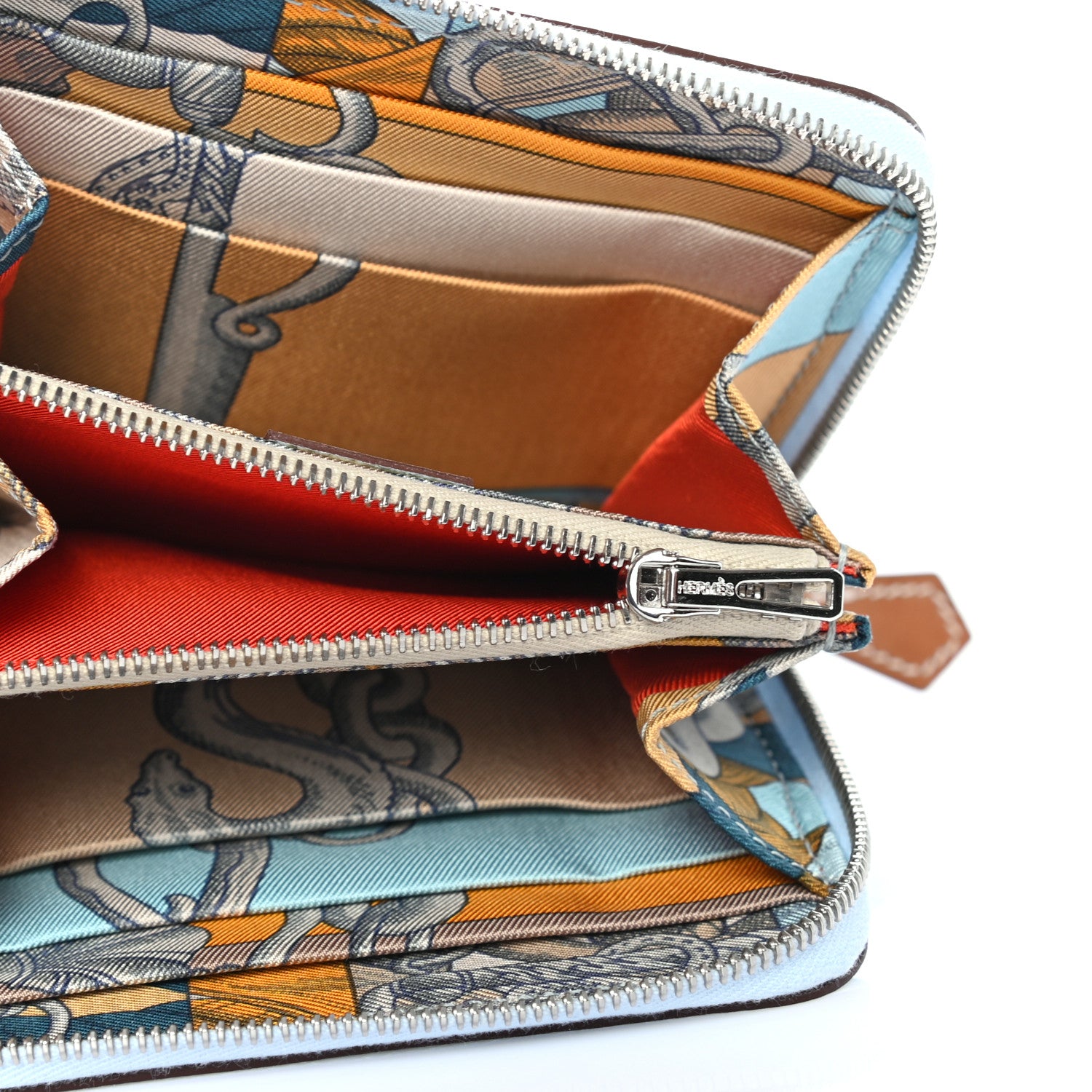 Hermes Epsom Silk'in Compact Wallet Bleu Brume Gris Perle 5 of 7