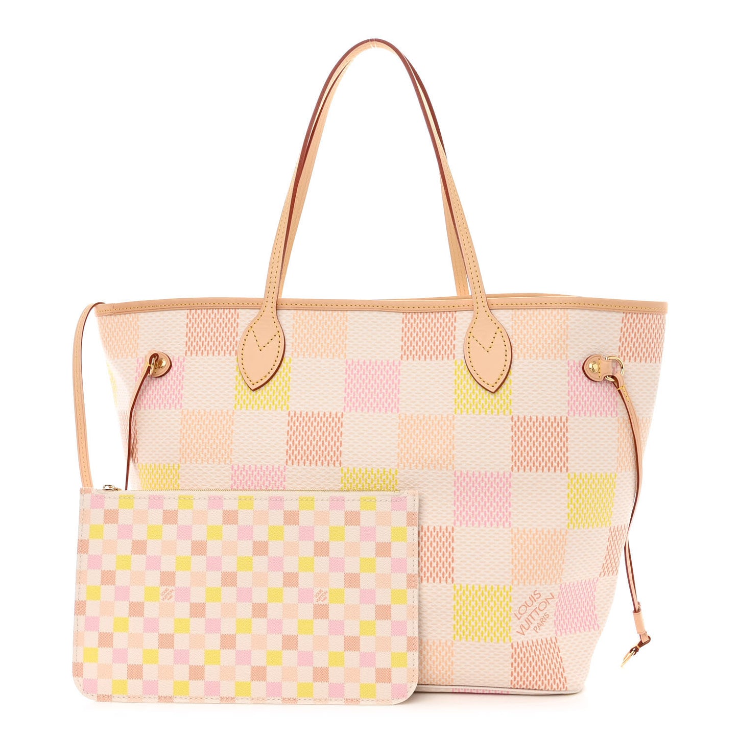 Damier Giant Neverfull MM Peach