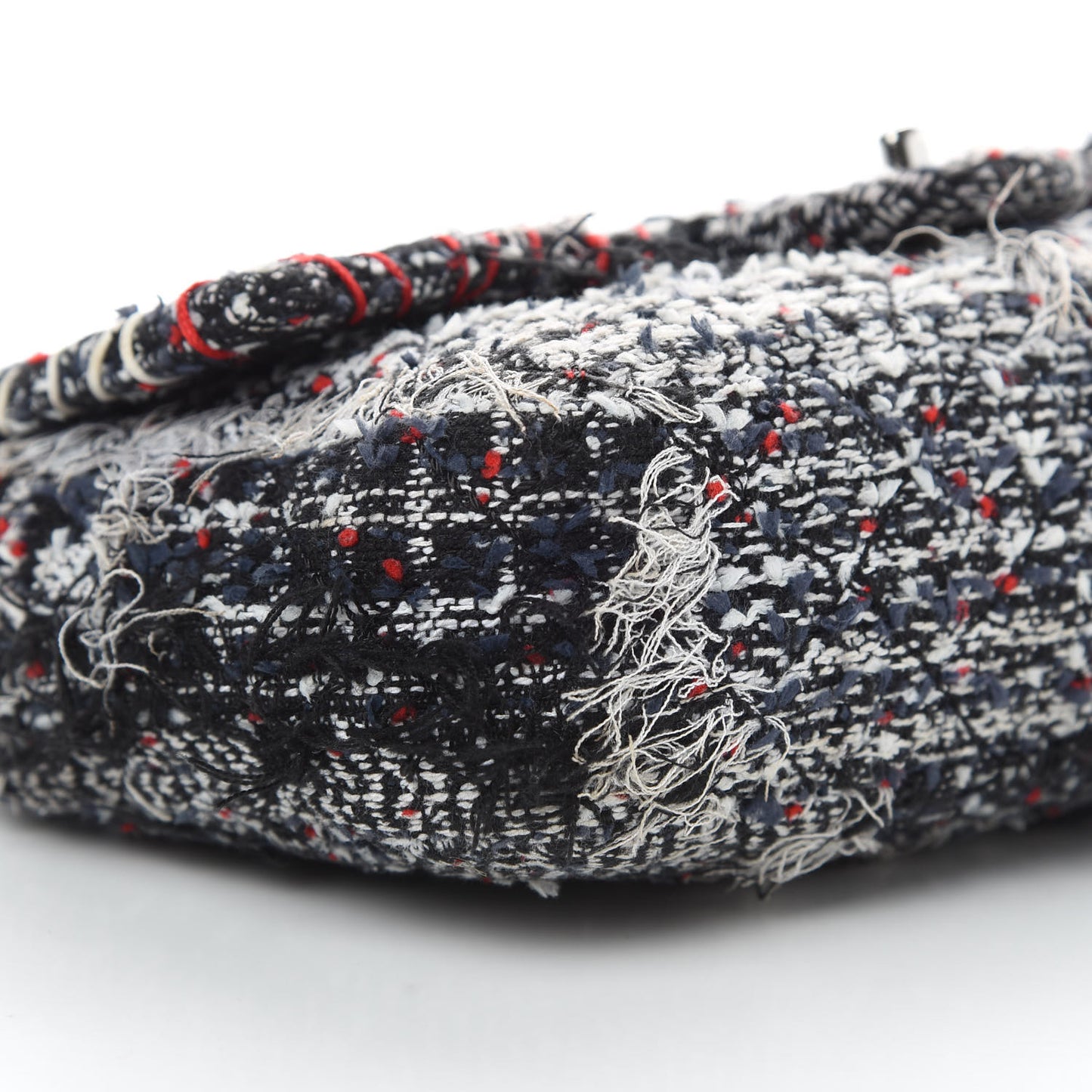 Tweed Pompom Flap Bag Multicolor