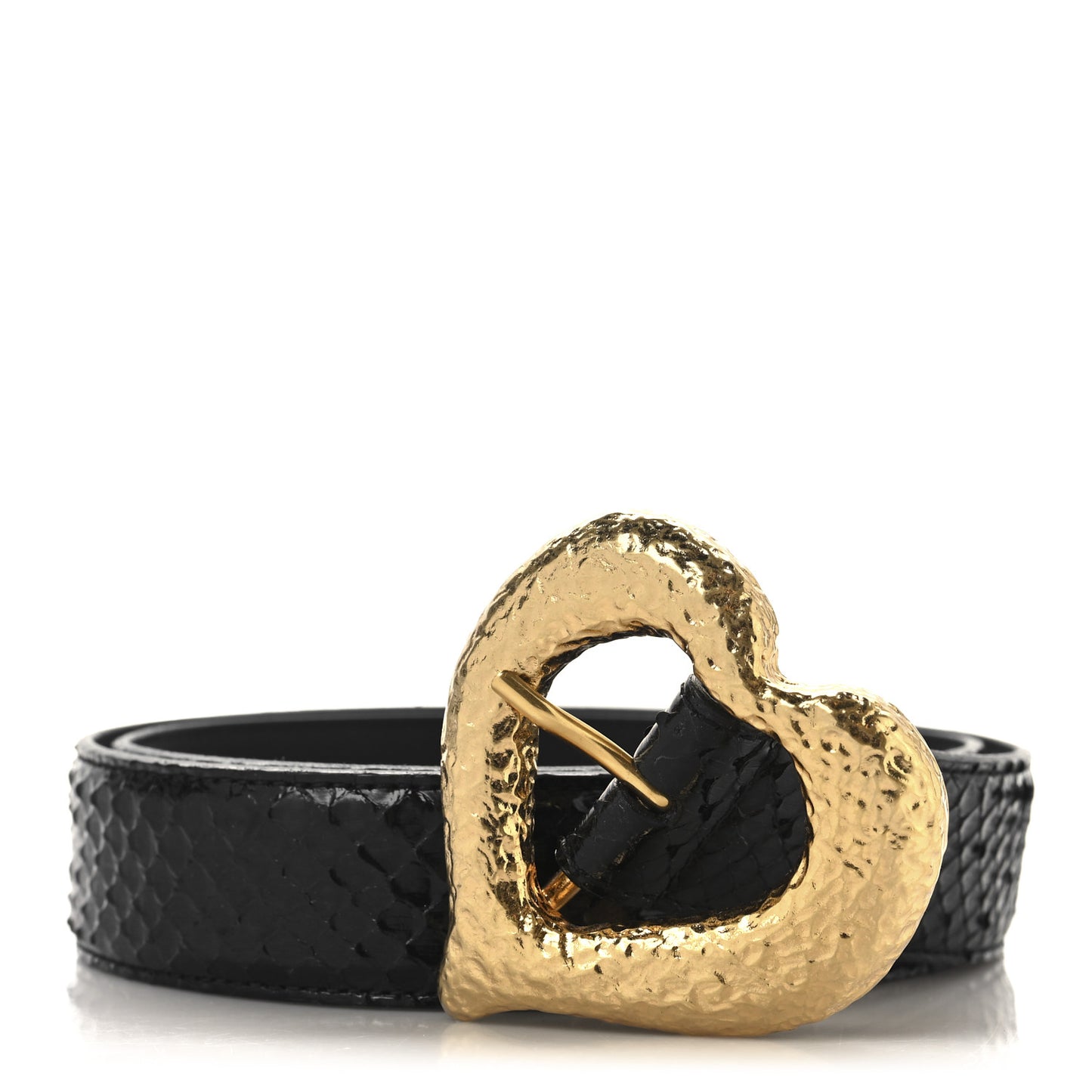 Snakeskin Heart Belt 75 30 Black